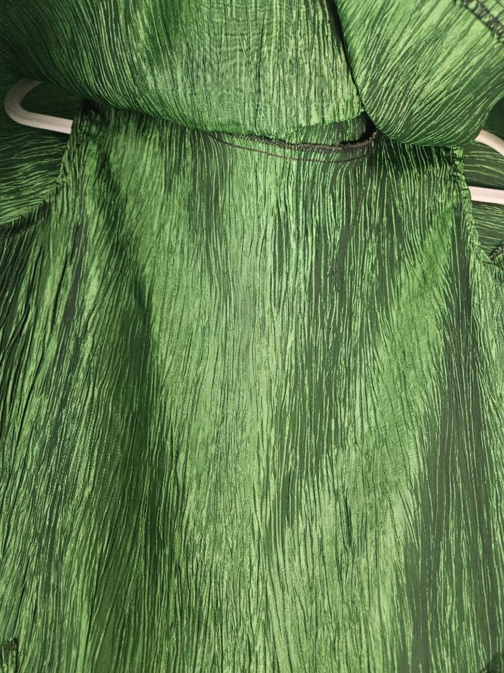 Megan Brogden Studio Crinkle Big Collar Tunic Vest "Bug Green" Sz M - Picture 4 of 14